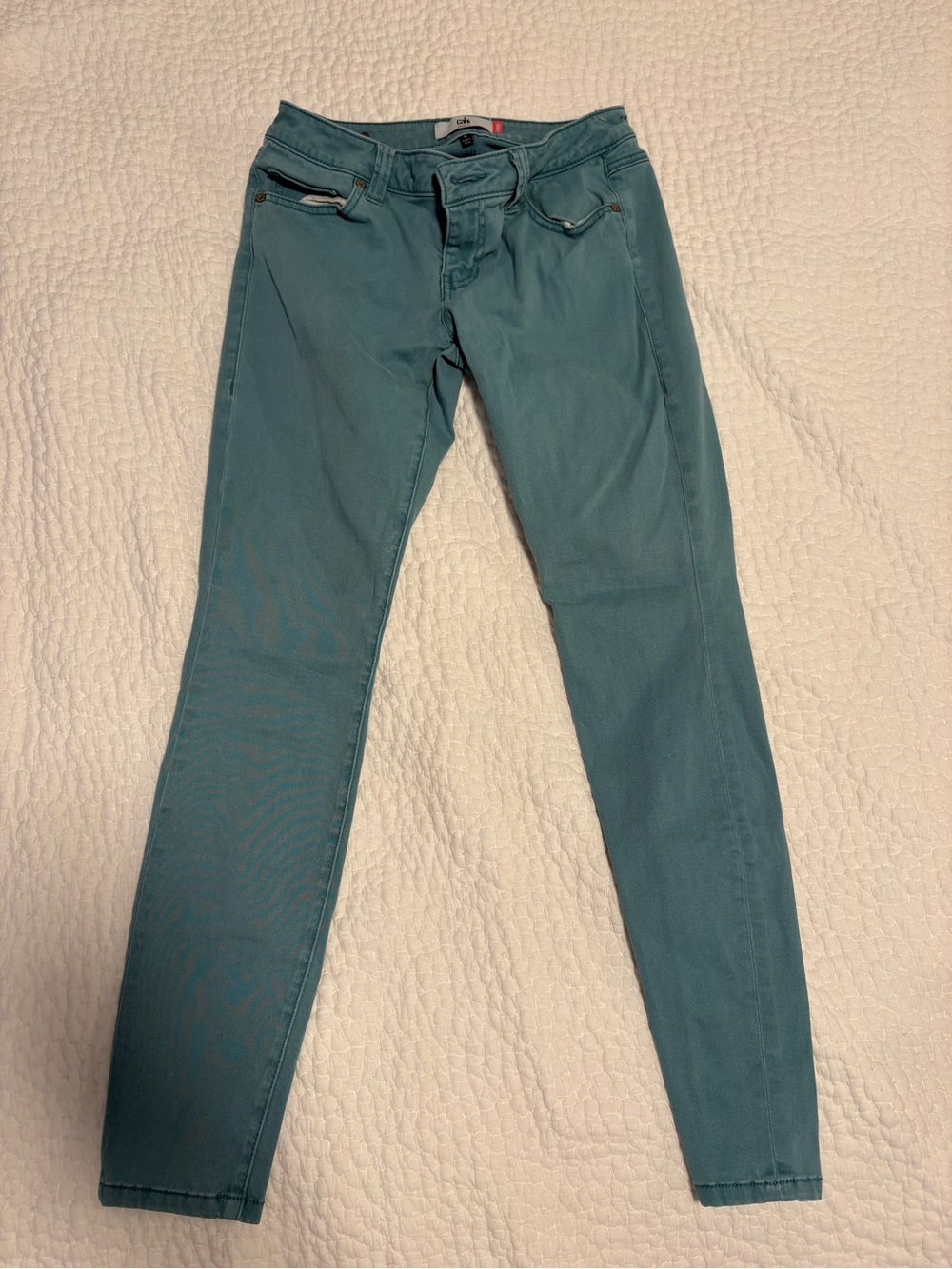 Cabi Teal Skinny Jeans, size 4